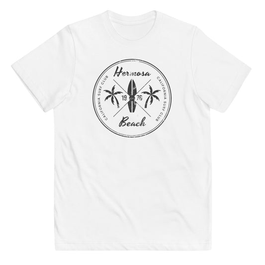 Retro Hermosa Beach California Surfing Fan Youth Jersey T-Shirt