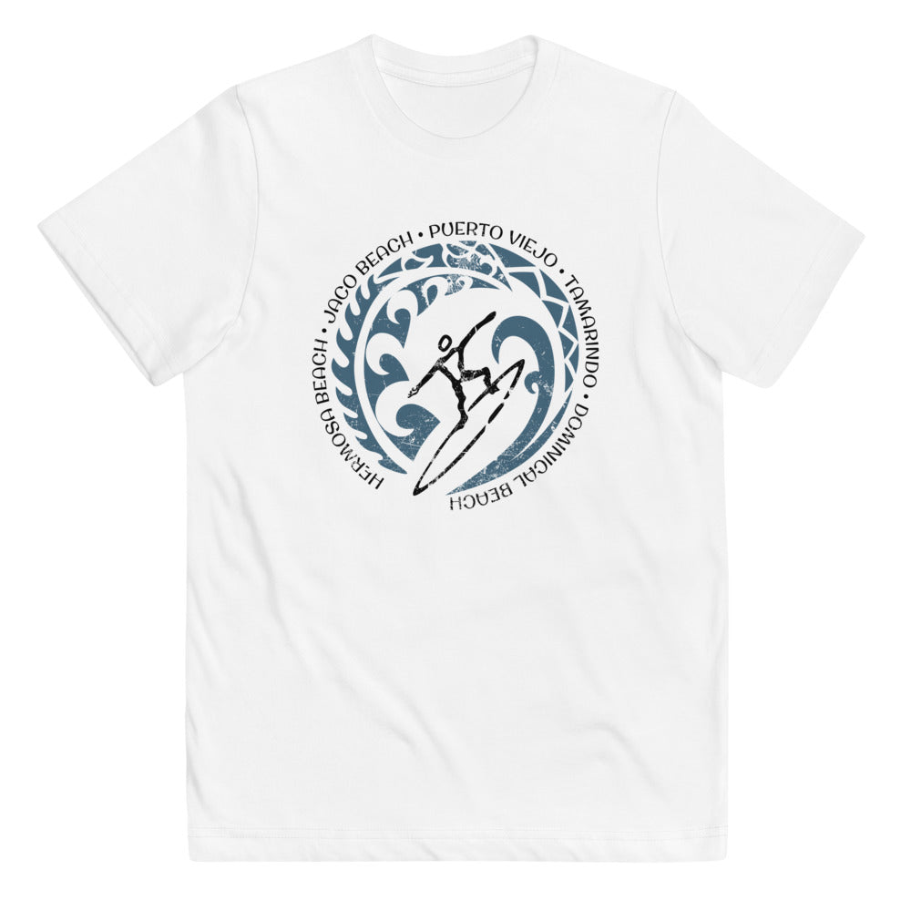 Cool Costa Rica Surf Surfing Fan Youth Jersey T-Shirt