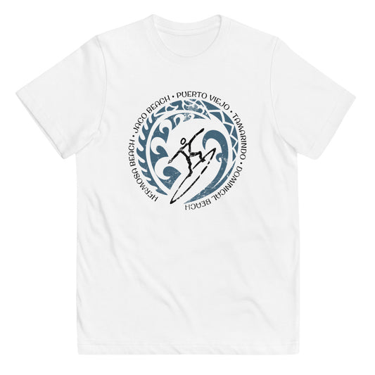 Cool Costa Rica Surf Surfing Fan Youth Jersey T-Shirt