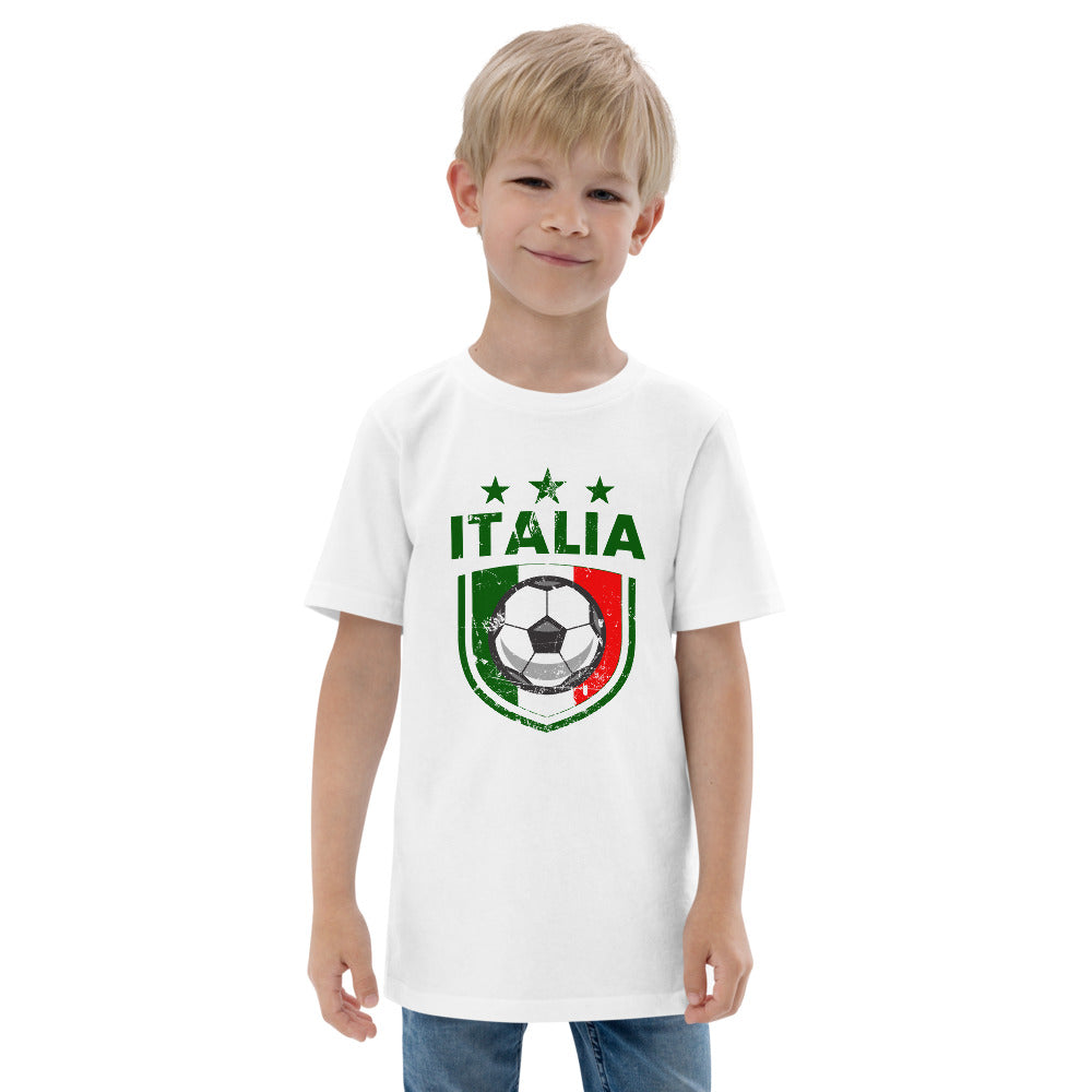 Retro Italy Soccer Team Football Fan Country Italian Italia Flag Youth Jersey T-Shirt