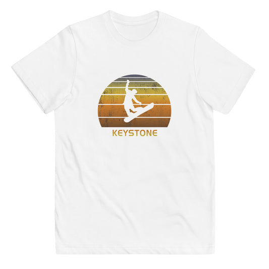 Retro Keystone Colorado Snowboarding Fan Youth Jersey T-Shirt