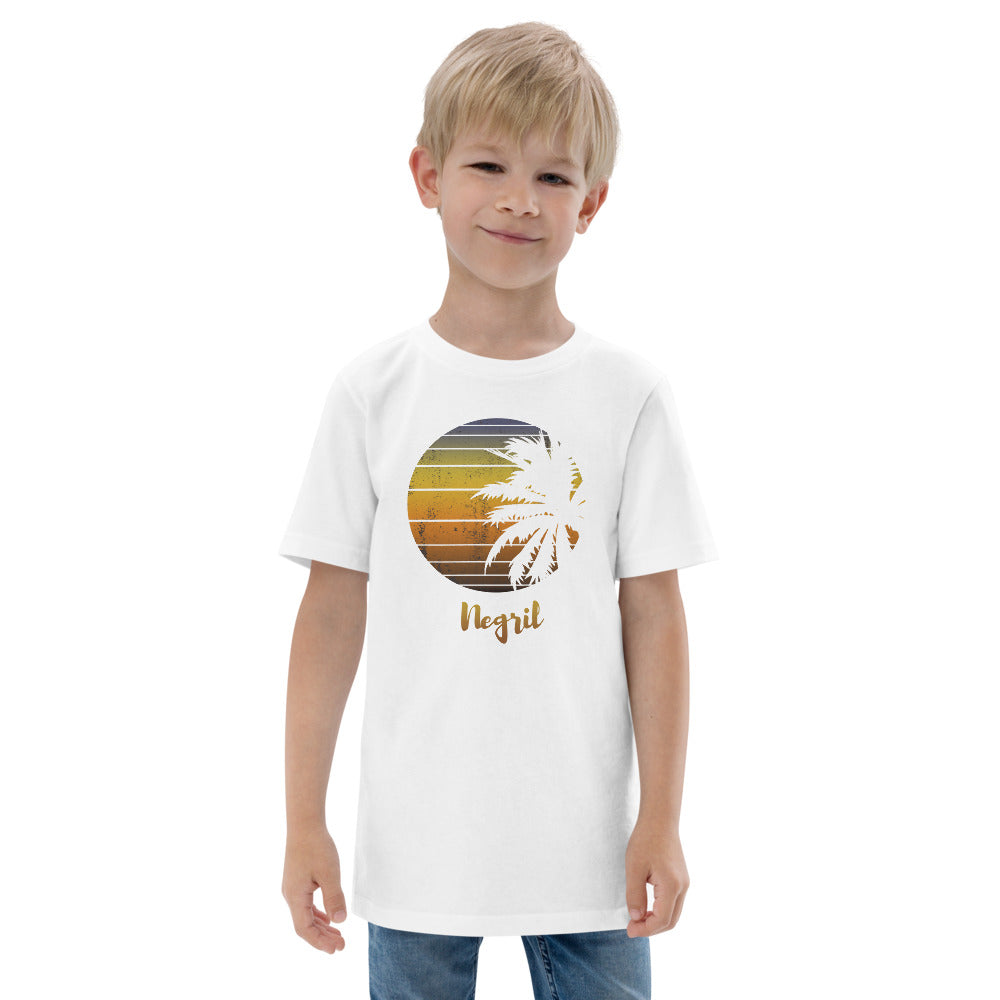Retro Negril Jamaica Beach Vacation Souvenir Youth Jersey T-Shirt