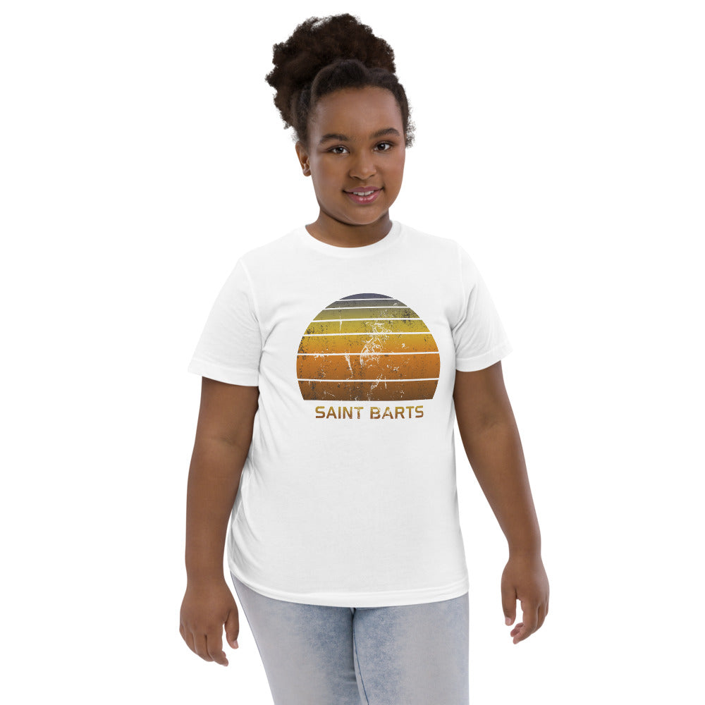 Retro Saint Barts Beach Vacation Souvenir Youth Jersey T-Shirt