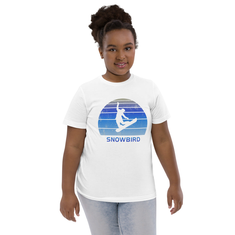 Retro Snowbird Utah Snowboarding Fan Youth Jersey T-Shirt