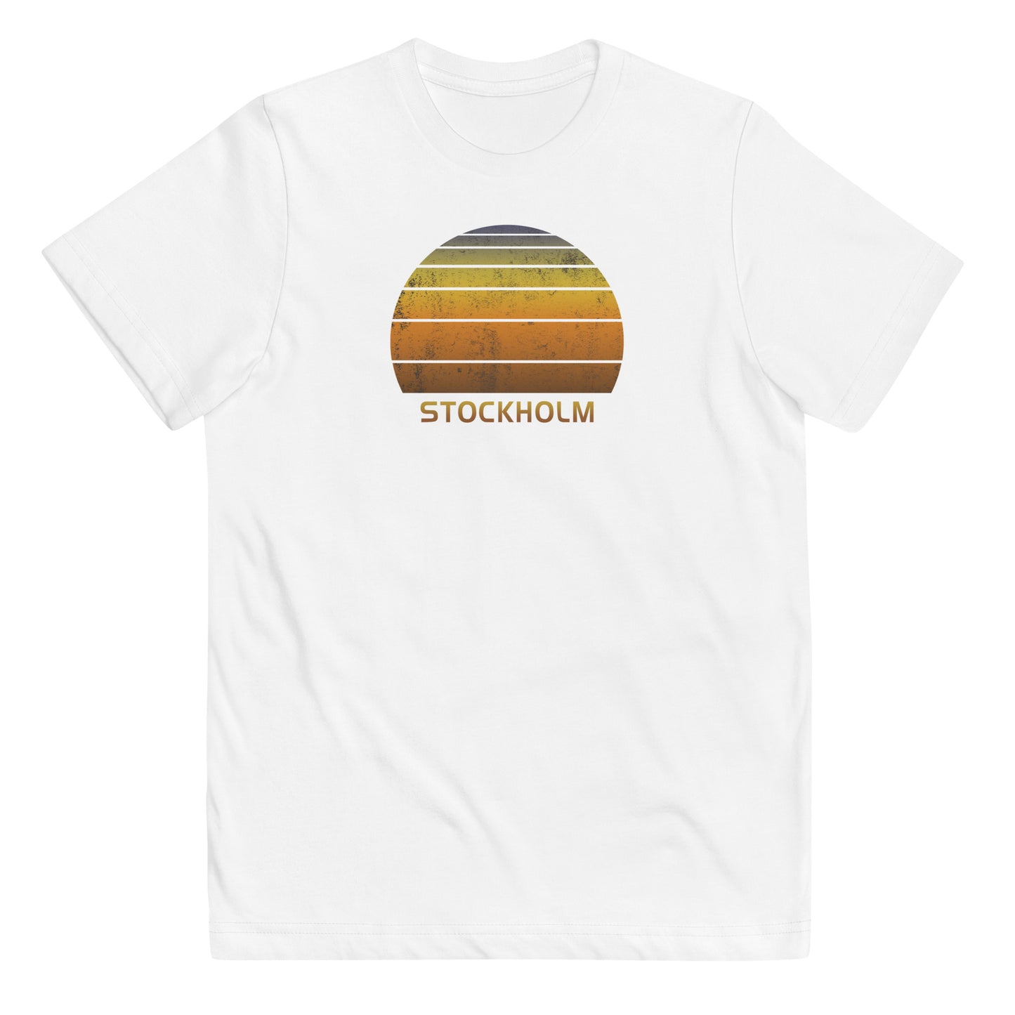 Retro Stockholm Sweden Vacation Souvenir Youth Jersey T-Shirt