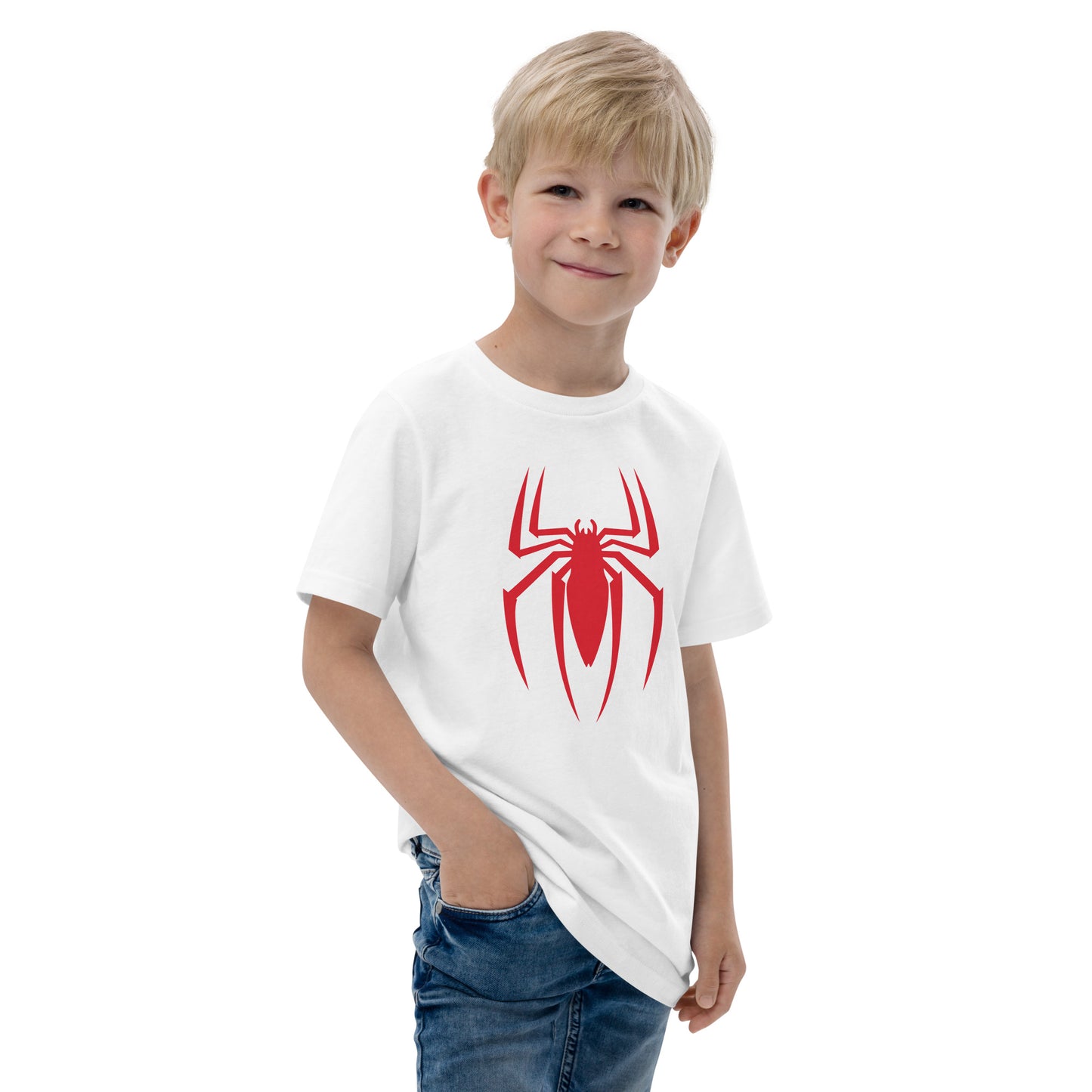 Cool Spider Graphic Novelty Print Fan Fun Kids Youth Jersey T-Shirt