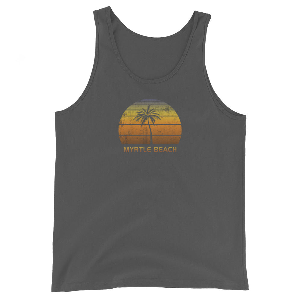 Retro Myrtle Beach Vintage Sunset Vacation Souvenir Unisex Tank Top