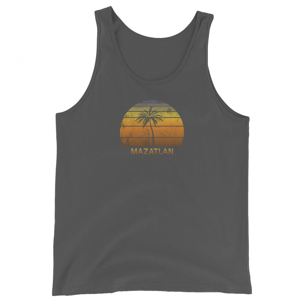 Retro Mazatlan Mexico Vintage Sunset Beach Vacation Souvenir Unisex Tank Top