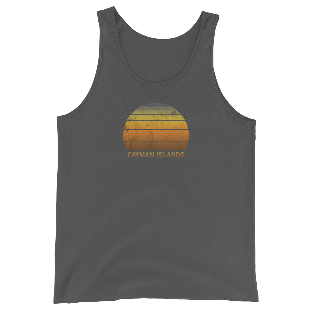 Retro Cayman Islands Vintage Sunset Vacation Souvenir Unisex Tank Top