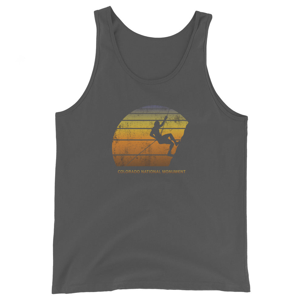 Retro Colorado National Monument Rock Climbing Fan Bouldering Unisex Tank Top