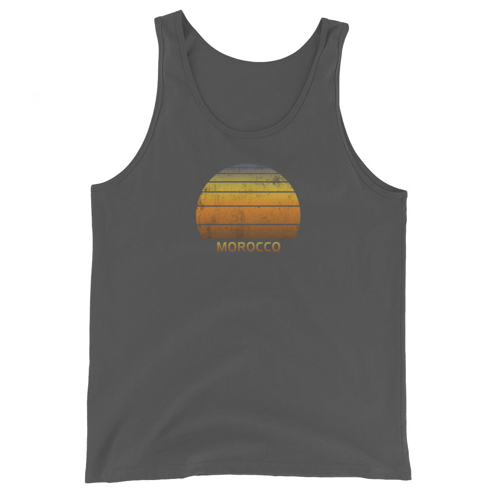 Retro Morocco Africa Vintage Sunset Vacation Souvenir Unisex Tank Top