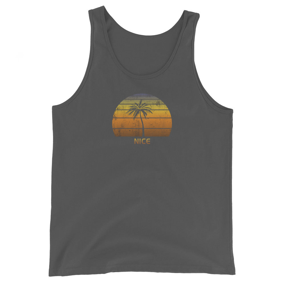 Retro Nice France Vintage Sunset Beach Vacation Souvenir Unisex Tank Top