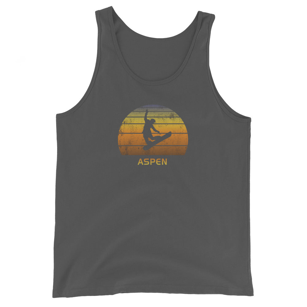 Retro Aspen Colorado Snowboarding Fan Snowboarder Gift Unisex Tank Top