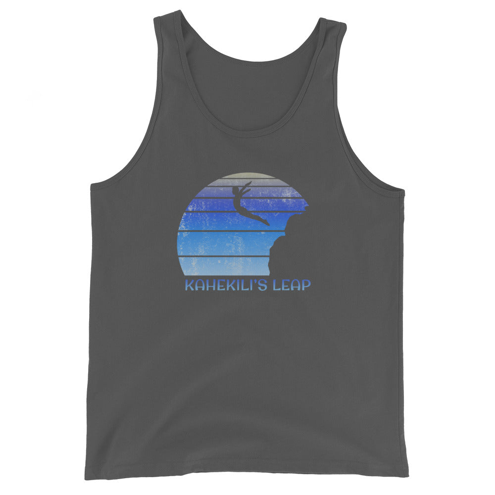 Kahekili’s Leap Lanai Hawaii Cliff Diving Fan Unisex Tank Top