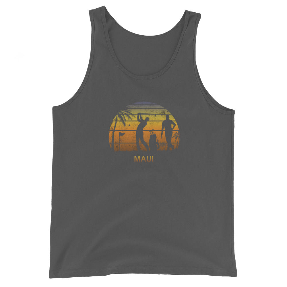 Retro Maui Hawaii Golf Golfing Fan Golfer Gift Unisex Tank Top