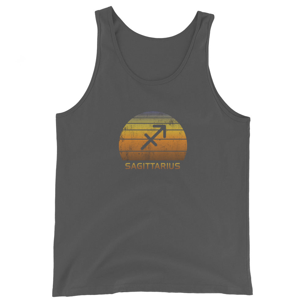 Sagittarius Zodiac Sign Birthday Gift Symbol Retro Unisex Tank Top