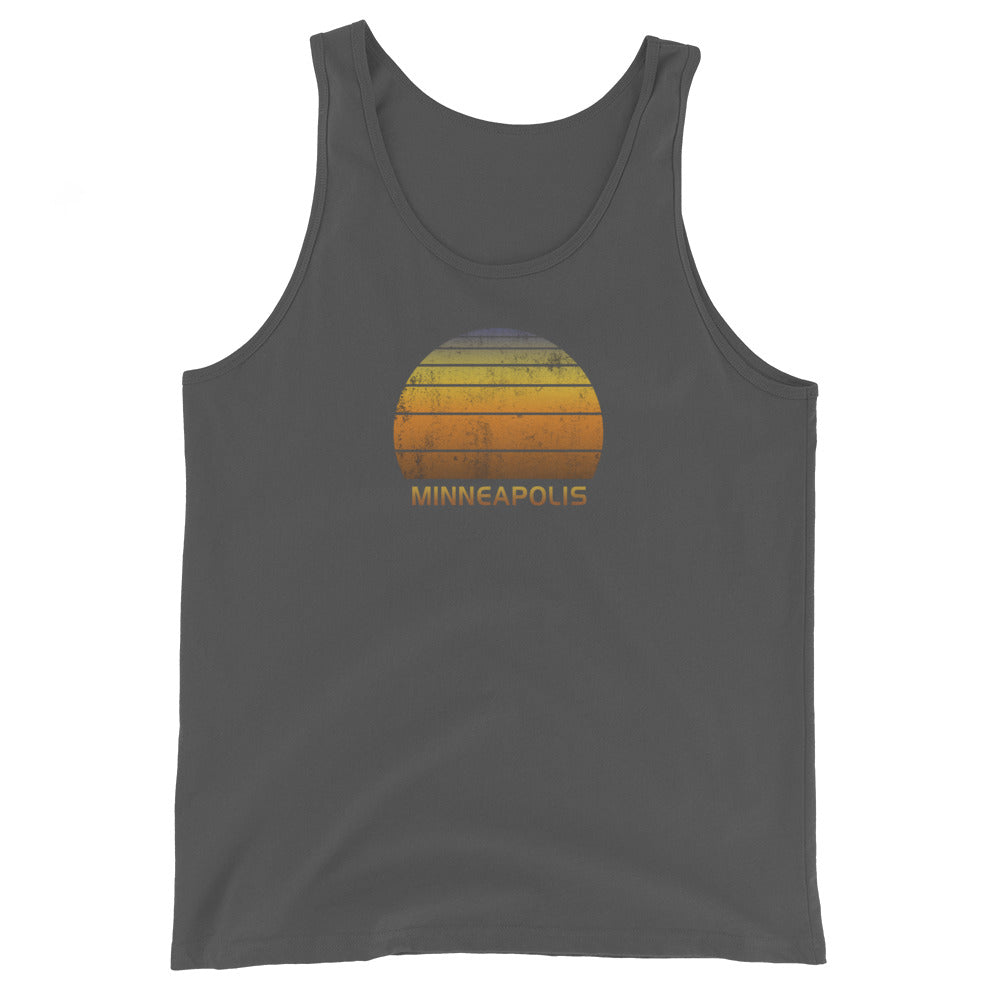 Retro Minneapolis Vintage Sunset Vacation Souvenir Unisex Tank Top