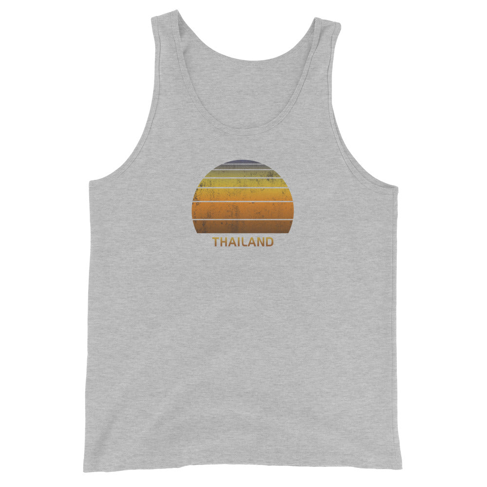 Retro Thailand Vintage Sunset Vacation Souvenir Unisex Tank Top