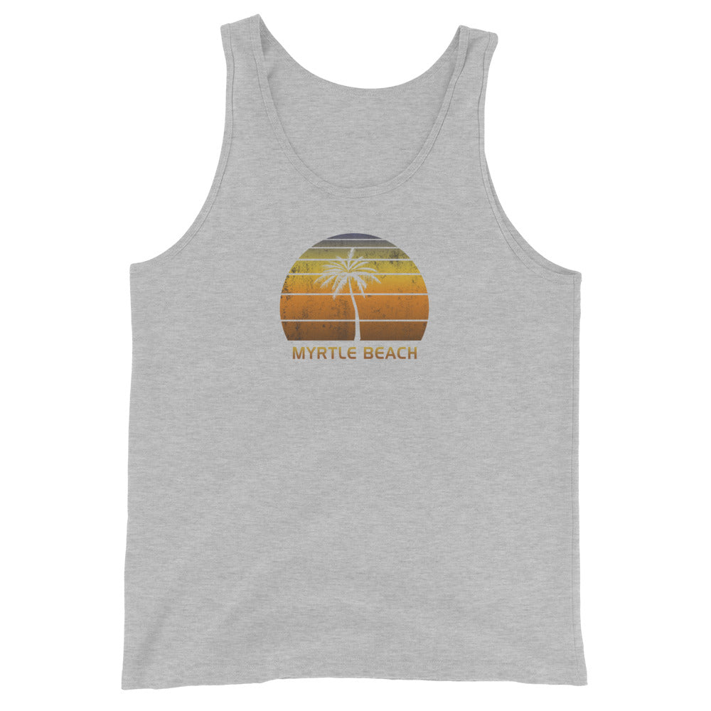 Retro Myrtle Beach Vintage Sunset Vacation Souvenir Unisex Tank Top