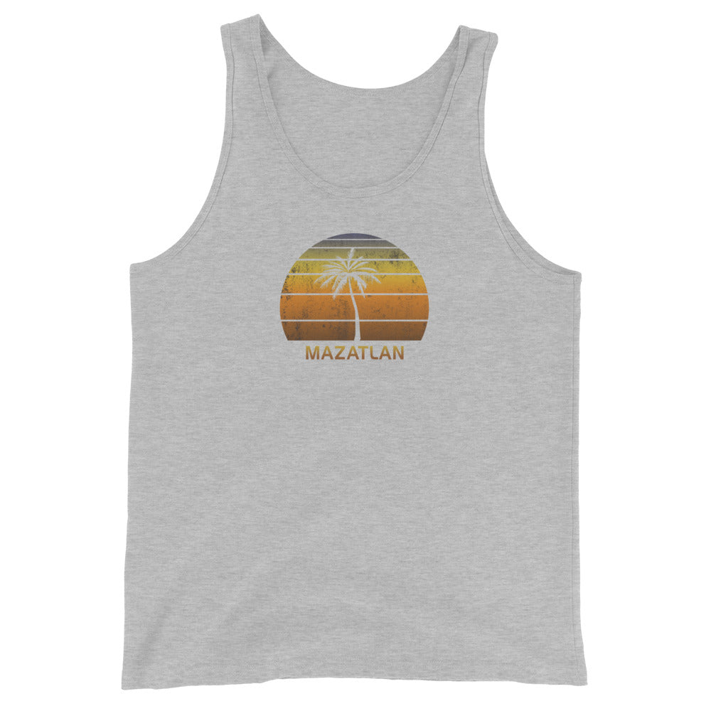 Retro Mazatlan Mexico Vintage Sunset Beach Vacation Souvenir Unisex Tank Top