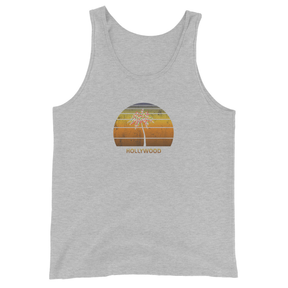 Retro Hollywood Christmas Family Vacation Souvenir Sunset Unisex Tank Top