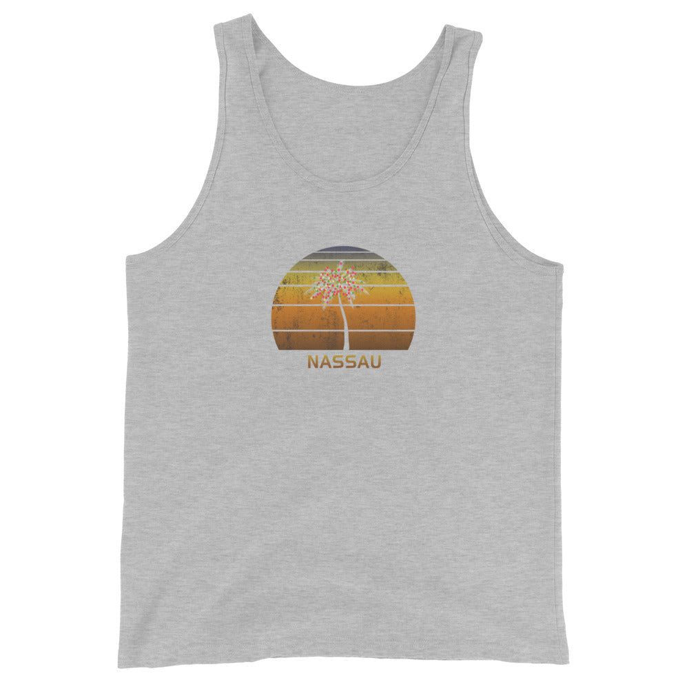 Retro Nassau Bahamas Christmas Family Vacation Souvenir Sunset Beach Unisex Tank Top