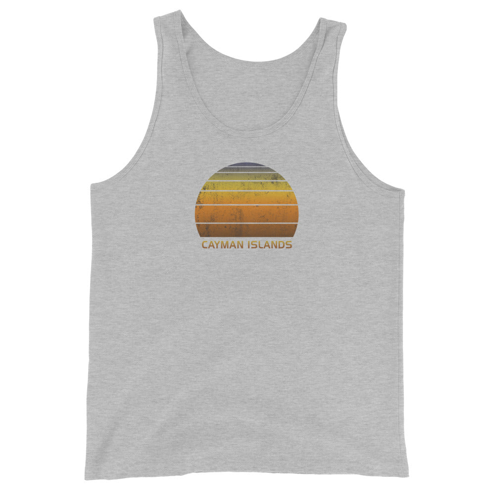 Retro Cayman Islands Vintage Sunset Vacation Souvenir Unisex Tank Top