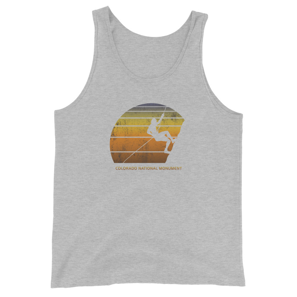 Retro Colorado National Monument Rock Climbing Fan Bouldering Unisex Tank Top
