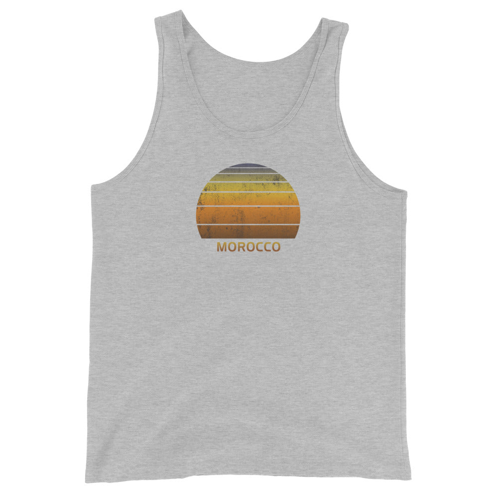 Retro Morocco Africa Vintage Sunset Vacation Souvenir Unisex Tank Top