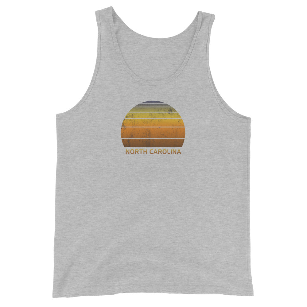 Retro North Carolina Vintage Sunset Vacation Souvenir Unisex Tank Top