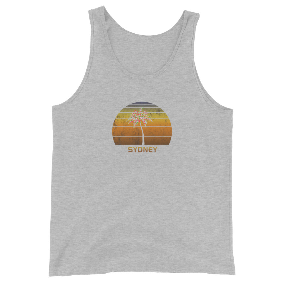 Retro Sydney Australia Christmas Family Vacation Souvenir  Sunset Unisex Tank Top