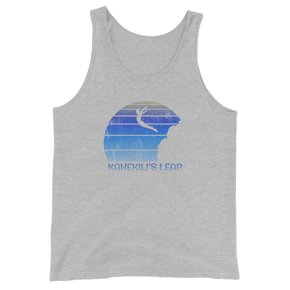 Kahekili’s Leap Lanai Hawaii Cliff Diving Fan Unisex Tank Top