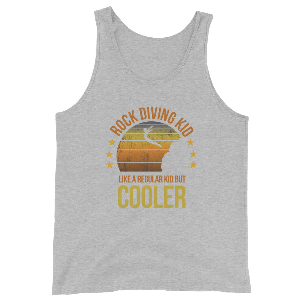 Cool Retro Rock Diving Kid Fan Funny Slogan Unisex Tank Top