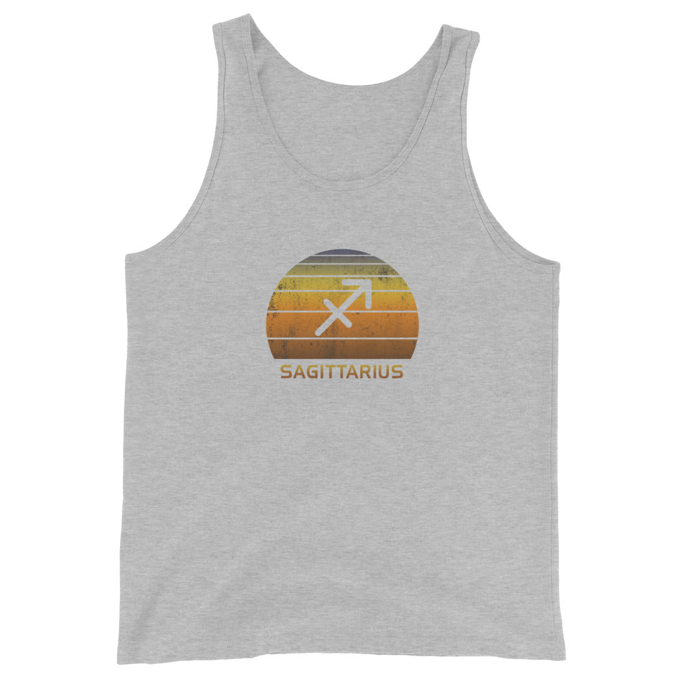 Sagittarius Zodiac Sign Birthday Gift Symbol Retro Unisex Tank Top