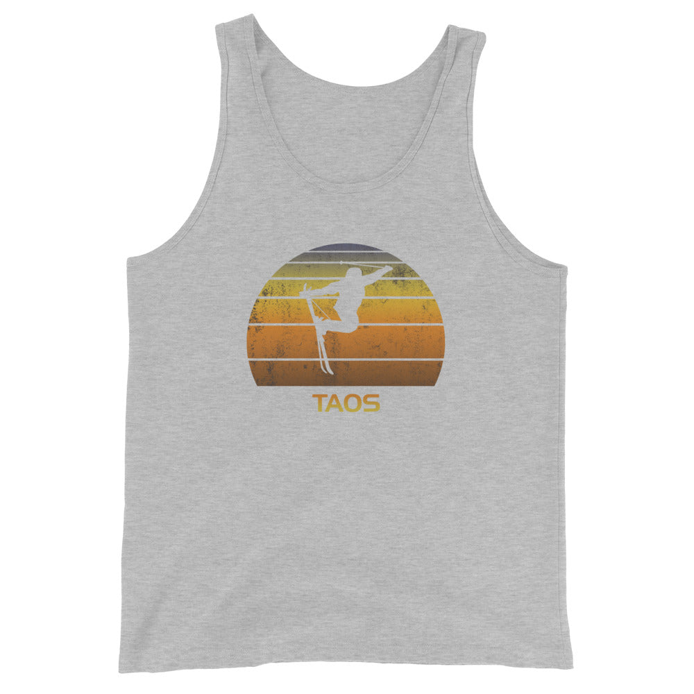 Retro Taos Ski Fan Skier Gift Skiing Sunset Vintage Sunrise Unisex Tank Top