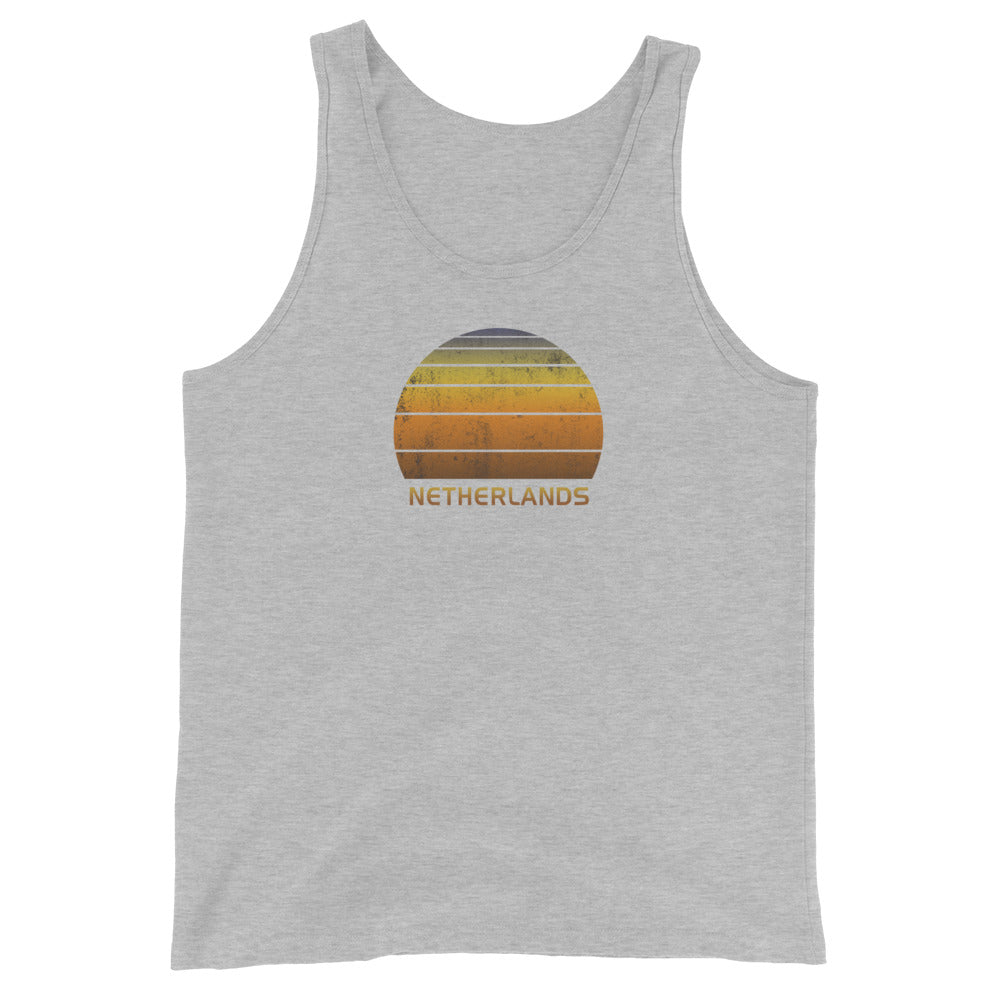 Retro Netherlands Vintage Sunset Vacation Souvenir Unisex Tank Top