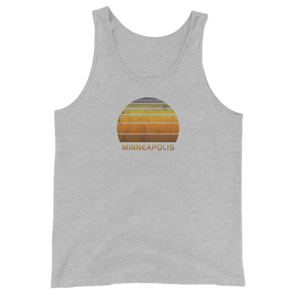 Retro Minneapolis Vintage Sunset Vacation Souvenir Unisex Tank Top