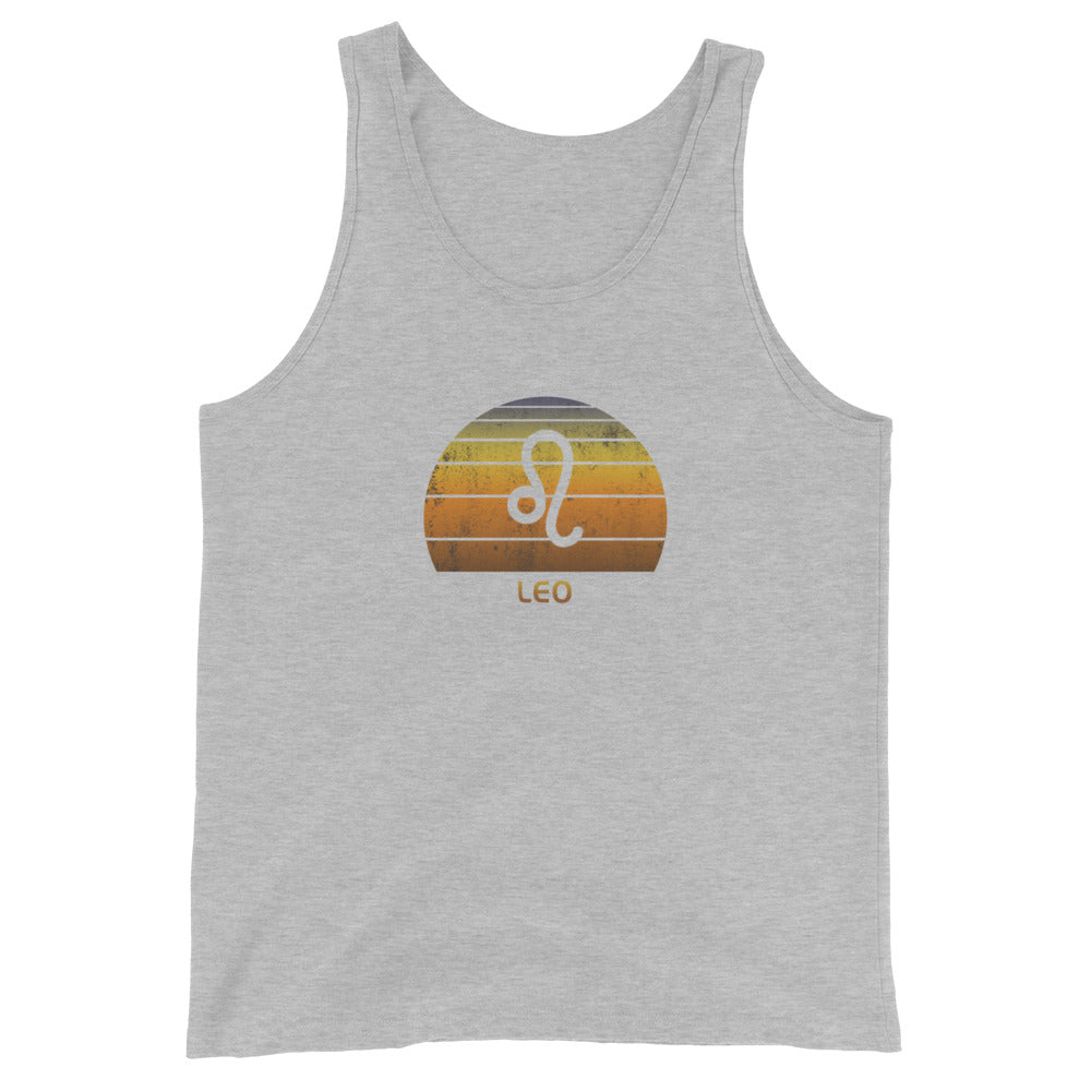 Leo Zodiac Sign Birthday Gift Symbol Retro Unisex Tank Top