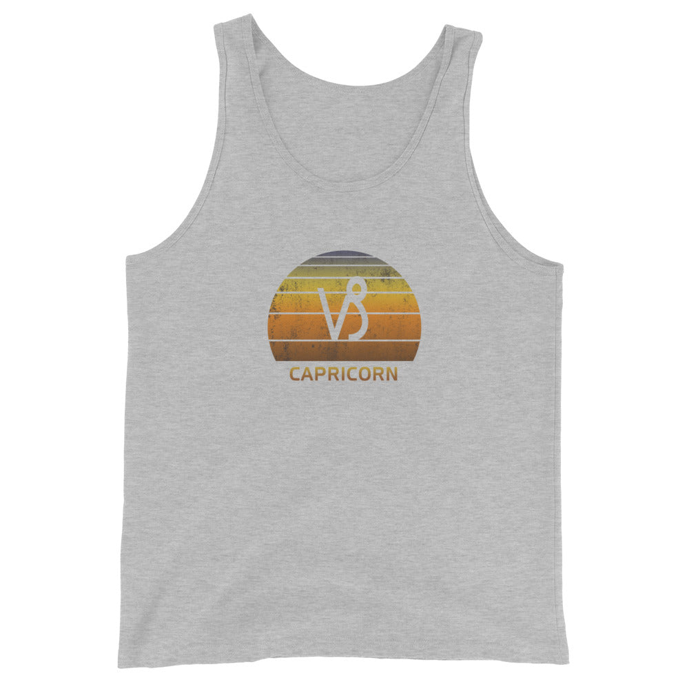 Capricorn Zodiac Sign Unisex Tank Top Symbol Astrology Retro Birthday Gift Present