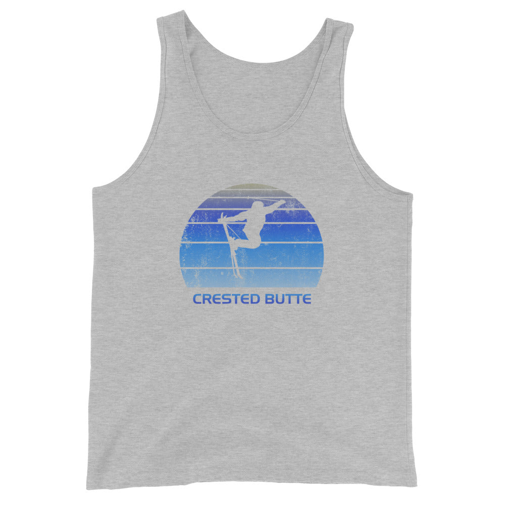 Retro Crested Butte Colorado Ski Fan Skier Gift Skiing Vintage Cool Unisex Tank Top