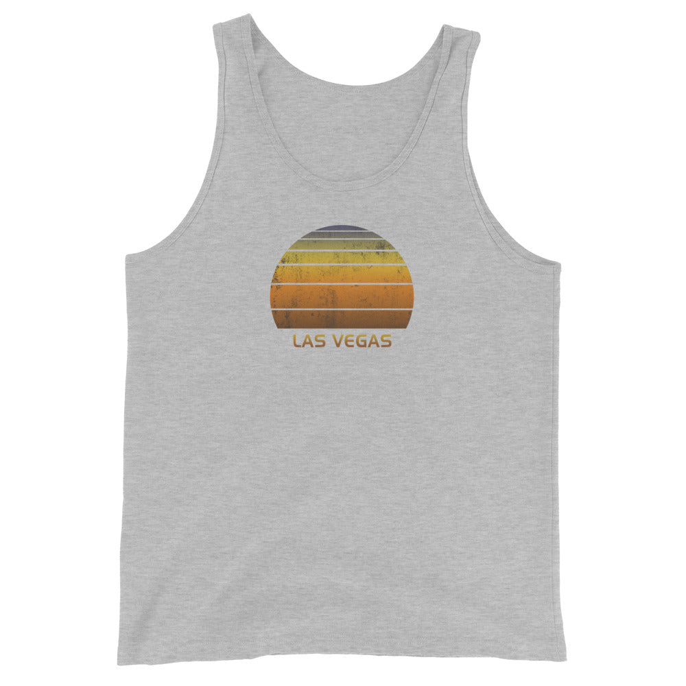 Retro Las Vegas Vintage Sunset Unisex Tank Top Vacation Souvenir