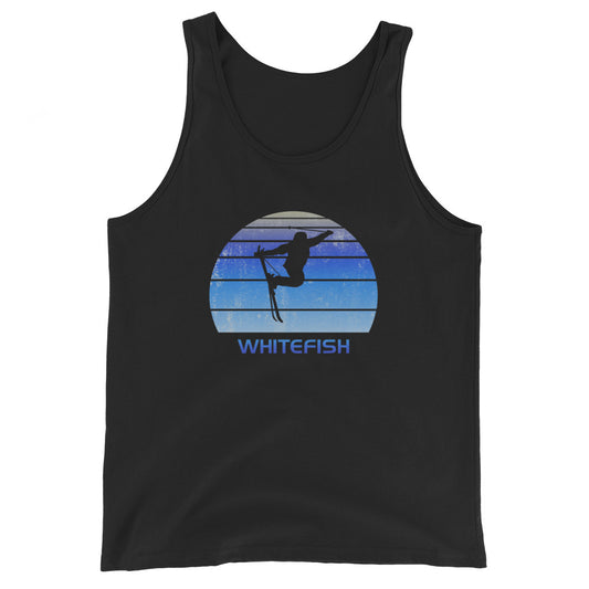 Retro Whitefish Ski Fan Skiing Vintage Unisex Tank Top