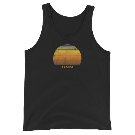 Retro Tampa Florida Vintage Sunset Vacation Souvenir Unisex Tank Top