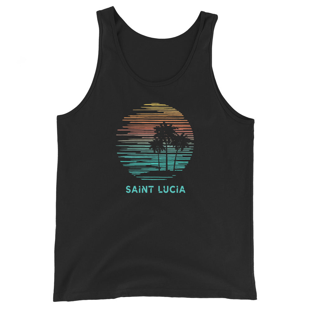 Saint Lucia Cool Souvenir Vacation Artistic Unisex Tank Top