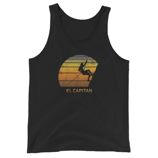 Retro El Capitan Rock Climbing Fan Bouldering Climber Yosemite California Unisex Tank Top