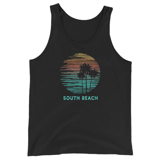 South Beach Miami Florida Cool Souvenir Vacation Artistic Unisex Tank Top