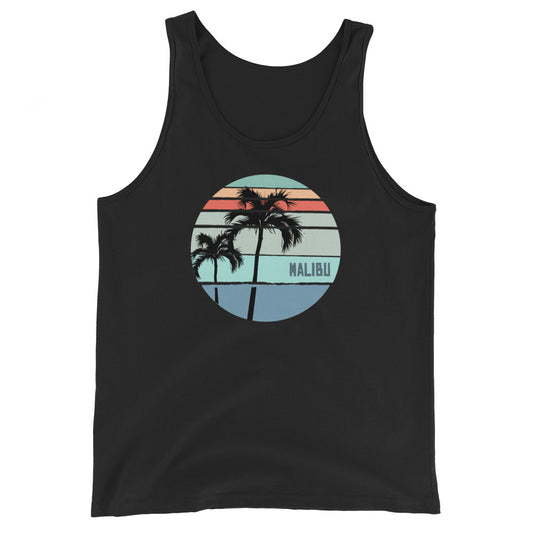 Cool Malibu California Palm Tree Vacation Souvenir Unisex Tank Top