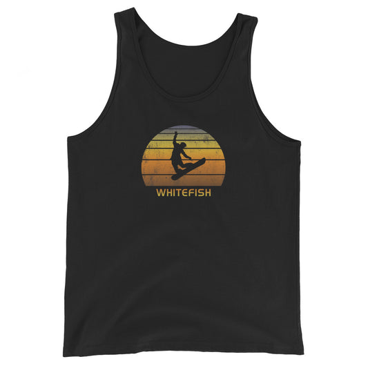 Retro Whitefish Montana Snowboarding Fan Snowboarder Unisex Tank Top