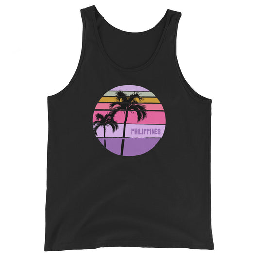 Cool Philippines Palm Tree Artistic Vacation Souvenir Unisex Tank Top