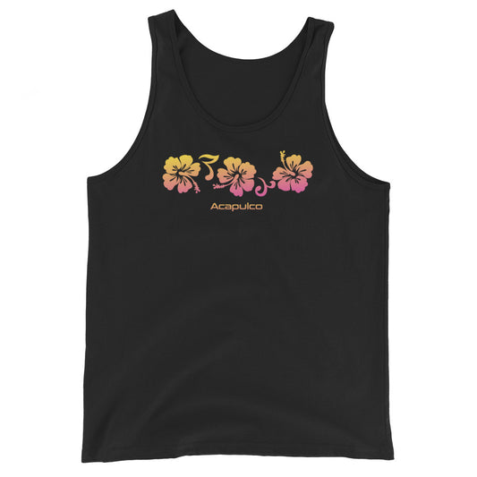 Acapulco Mexico Unisex Tank Top Hibiscus Souvenir Vacation